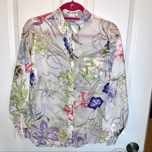 Women’s SZ S OLD NAVY Pastel Floral Blouse